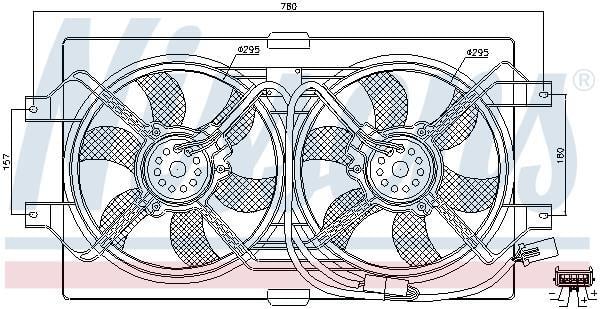 Ventilador, refrigeración del motor NISSENS ref. 85386