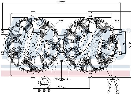 Ventilateur de refroidissement du moteur (Motoventilateur) NISSENS ref. 85388