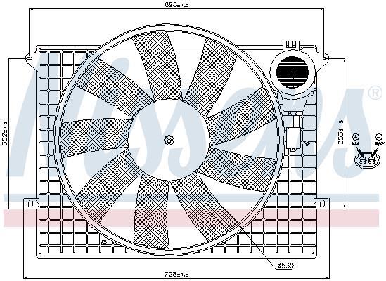 Ventilateur de refroidissement du moteur (Motoventilateur) NISSENS ref. 85401