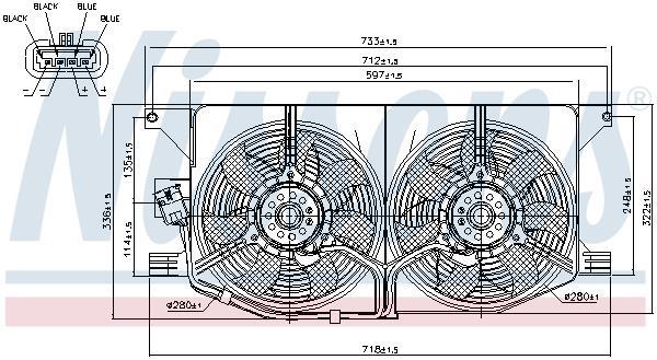 Ventilateur de refroidissement du moteur (Motoventilateur) NISSENS ref. 85402
