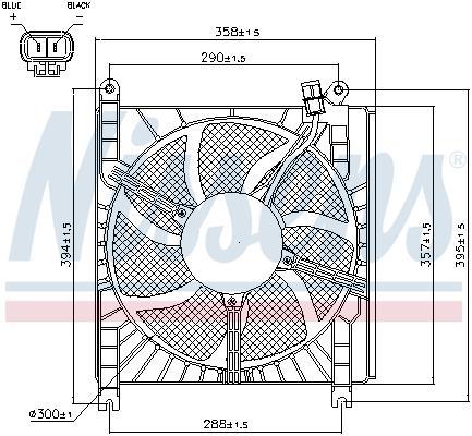 Ventilateur de refroidissement du moteur (Motoventilateur) NISSENS ref. 85415