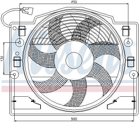 Ventilateur de refroidissement du moteur (Motoventilateur) NISSENS ref. 85420