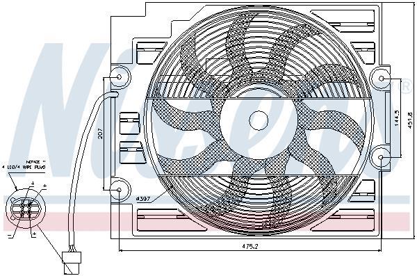 Ventilateur de refroidissement du moteur (Motoventilateur) NISSENS ref. 85421