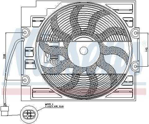 Ventilateur, condenseur de climatisation NISSENS ref. 85422