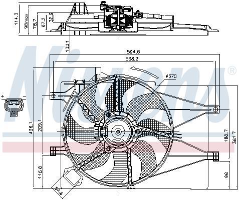 Ventilateur de refroidissement du moteur (Motoventilateur) NISSENS ref. 85434