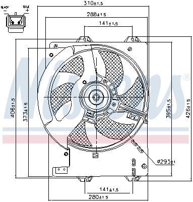 Ventilateur de refroidissement du moteur (Motoventilateur) NISSENS ref. 85444