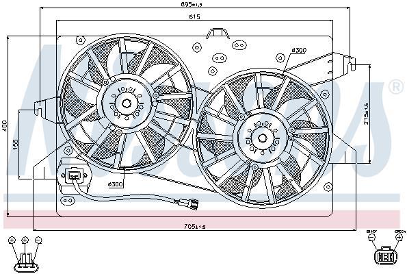 Ventilateur de refroidissement du moteur (Motoventilateur) NISSENS ref. 85483