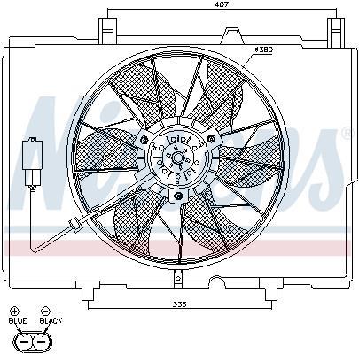 Ventilateur de refroidissement du moteur (Motoventilateur) NISSENS ref. 85489
