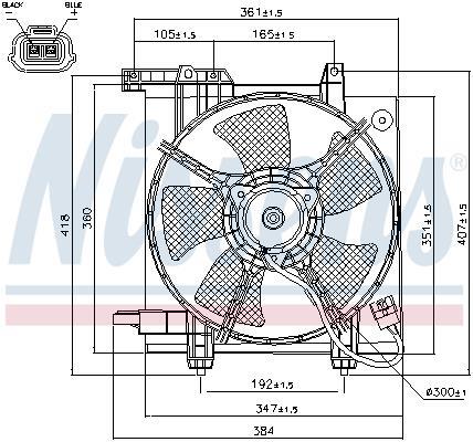 Ventilateur de refroidissement du moteur (Motoventilateur) NISSENS ref. 85493
