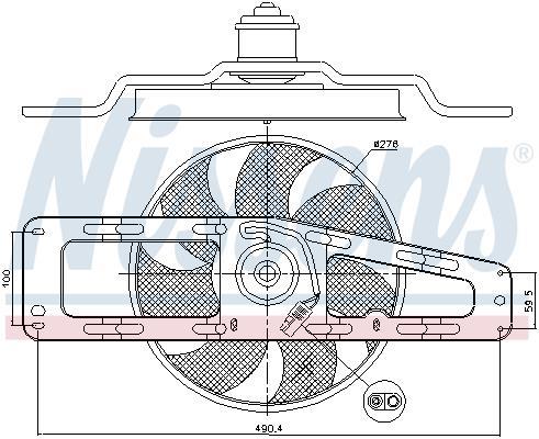 Ventilador, refrigeración del motor NISSENS ref. 85498