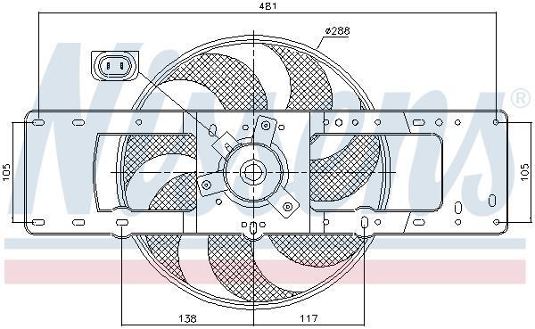 Ventilateur de refroidissement du moteur (Motoventilateur) NISSENS ref. 85499