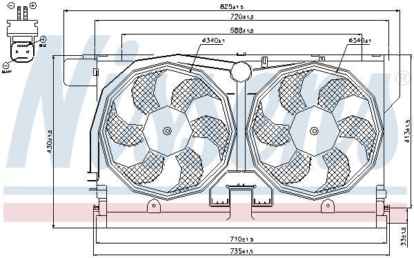 Ventilateur de refroidissement du moteur (Motoventilateur) NISSENS ref. 85513