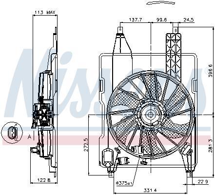 Ventilateur de refroidissement du moteur (Motoventilateur) NISSENS ref. 85515