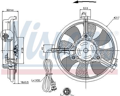 Ventilateur de refroidissement du moteur (Motoventilateur) NISSENS ref. 85519