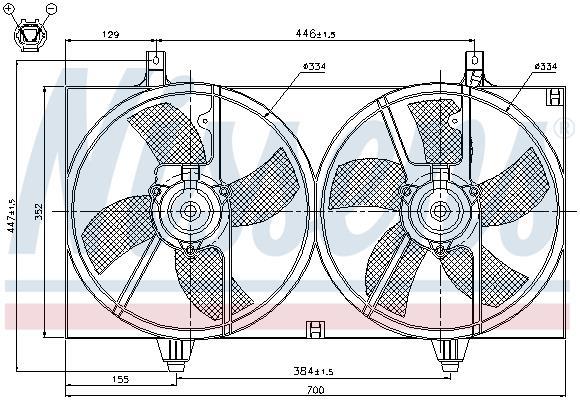 Ventilateur de refroidissement du moteur (Motoventilateur) NISSENS ref. 85526