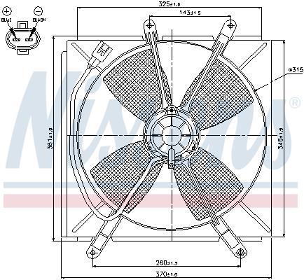 Ventilador, refrigeración del motor NISSENS ref. 85533