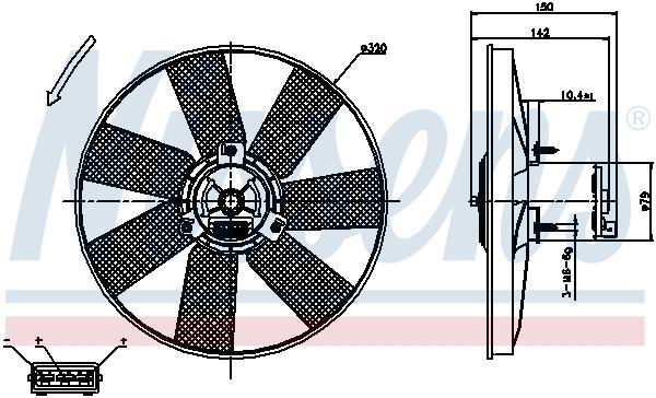 Ventilador, refrigeración del motor NISSENS ref. 85538