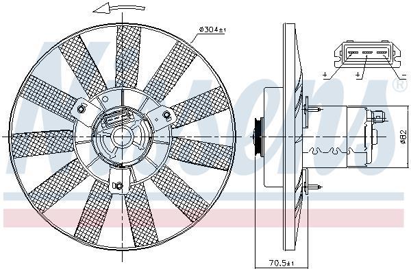 Ventilateur de refroidissement du moteur (Motoventilateur) NISSENS ref. 85539