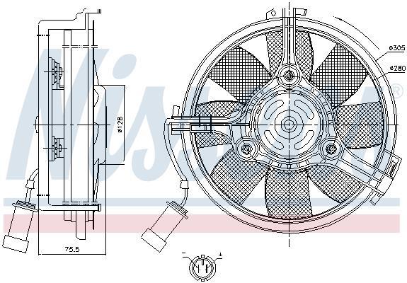 Ventilador, refrigeración del motor NISSENS ref. 85546