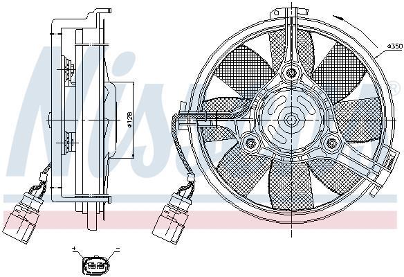 Ventilador, refrigeración del motor NISSENS ref. 85547