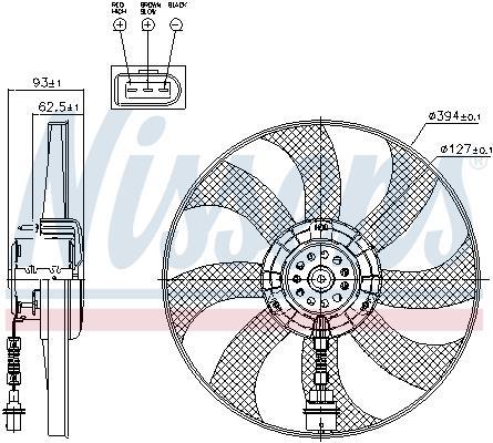 Ventilateur de refroidissement du moteur (Motoventilateur) NISSENS ref. 85549