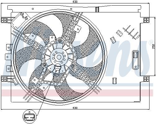 Ventilateur de refroidissement du moteur (Motoventilateur) NISSENS ref. 85563