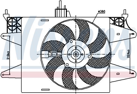Ventilateur de refroidissement du moteur (Motoventilateur) NISSENS ref. 85572