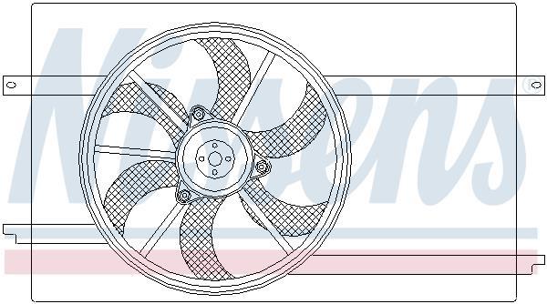 Ventilateur de refroidissement du moteur (Motoventilateur) NISSENS ref. 85593