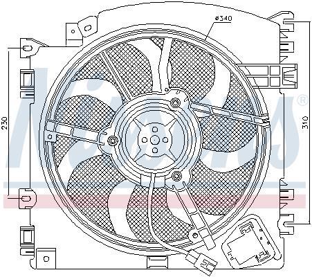 Ventilador, refrigeración del motor NISSENS ref. 85598