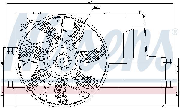 Ventilateur de refroidissement du moteur (Motoventilateur) NISSENS ref. 85604
