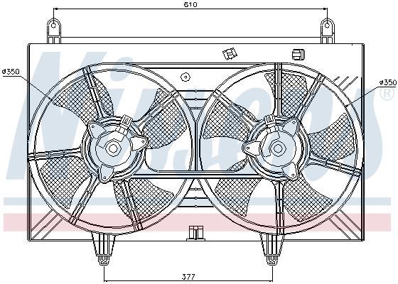 Ventilador, refrigeración del motor NISSENS ref. 85615
