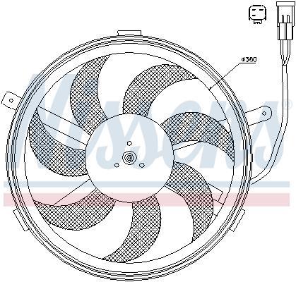 Ventilador, refrigeración del motor NISSENS ref. 85631