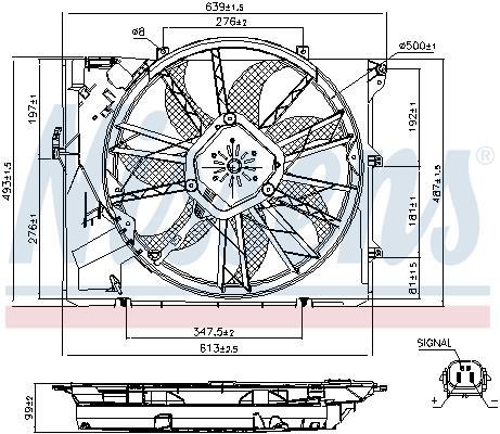 Ventilador, refrigeración del motor NISSENS ref. 85633