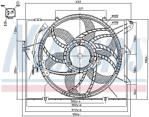 Ventilador, refrigeración del motor NISSENS ref. 85634