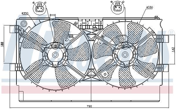 Ventilador, refrigeración del motor NISSENS ref. 85635