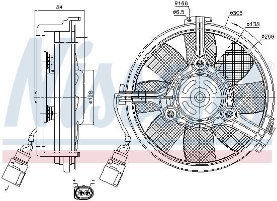 Ventilateur de refroidissement du moteur (Motoventilateur) NISSENS ref. 85639