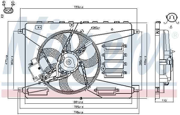 Ventilador do motor NISSENS ref. 85640