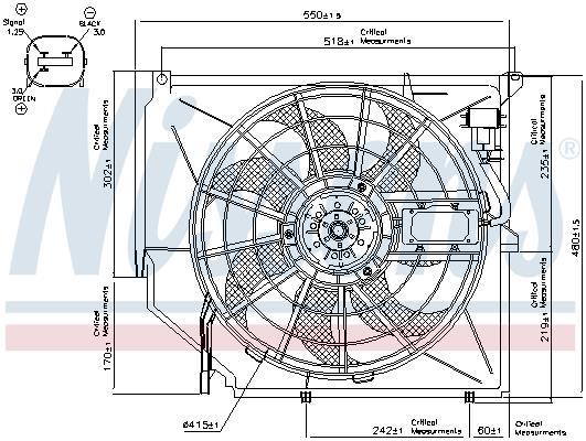 Ventilateur de refroidissement du moteur (Motoventilateur) NISSENS ref. 85649