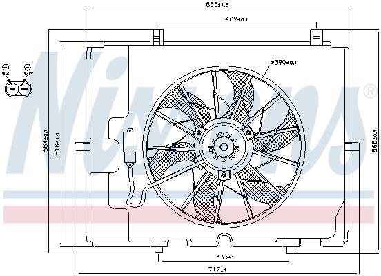 Ventilateur de refroidissement du moteur (Motoventilateur) NISSENS ref. 85653