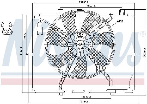 Ventilateur de refroidissement du moteur (Motoventilateur) NISSENS ref. 85654