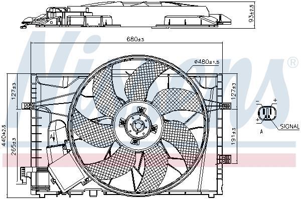 Ventilador, refrigeración del motor NISSENS ref. 85656