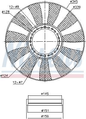 Ventilador, refrigeración del motor NISSENS ref. 85664
