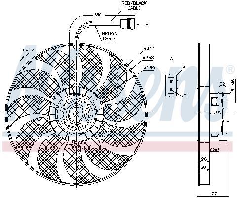 Ventilateur de refroidissement du moteur (Motoventilateur) NISSENS ref. 85676