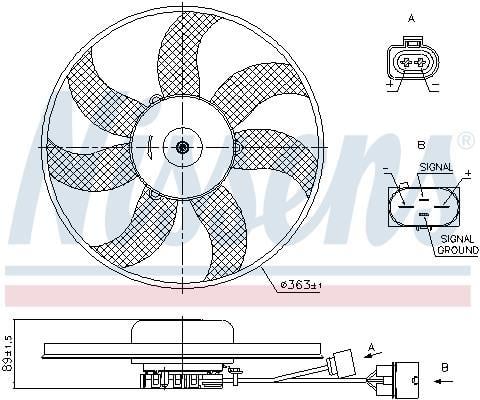 Ventilador do motor NISSENS ref. 85678