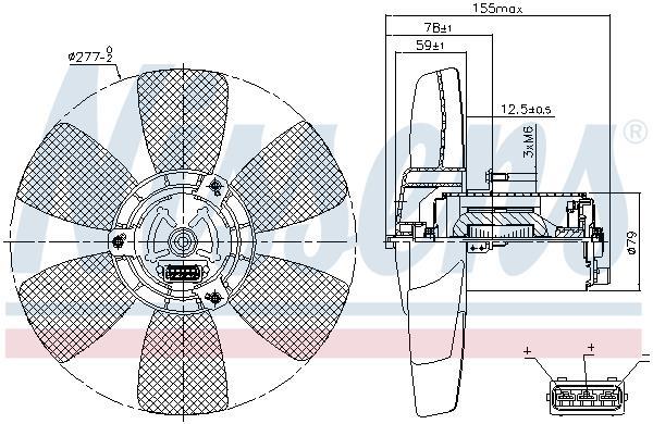 Ventilateur de refroidissement du moteur (Motoventilateur) NISSENS ref. 85679