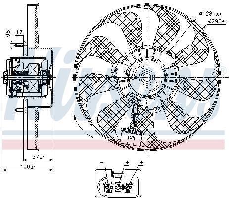 Ventilateur de refroidissement du moteur (Motoventilateur) NISSENS ref. 85684