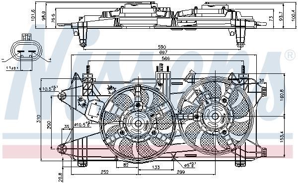 Ventilateur de refroidissement du moteur (Motoventilateur) NISSENS ref. 85689