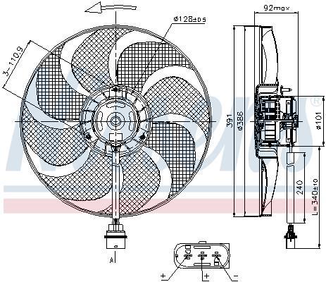 Ventilateur de refroidissement du moteur (Motoventilateur) NISSENS ref. 85690