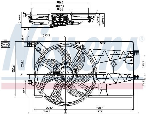 Ventilateur de refroidissement du moteur (Motoventilateur) NISSENS ref. 85693
