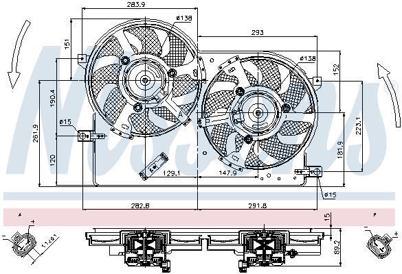 Ventilateur de refroidissement du moteur (Motoventilateur) NISSENS ref. 85696